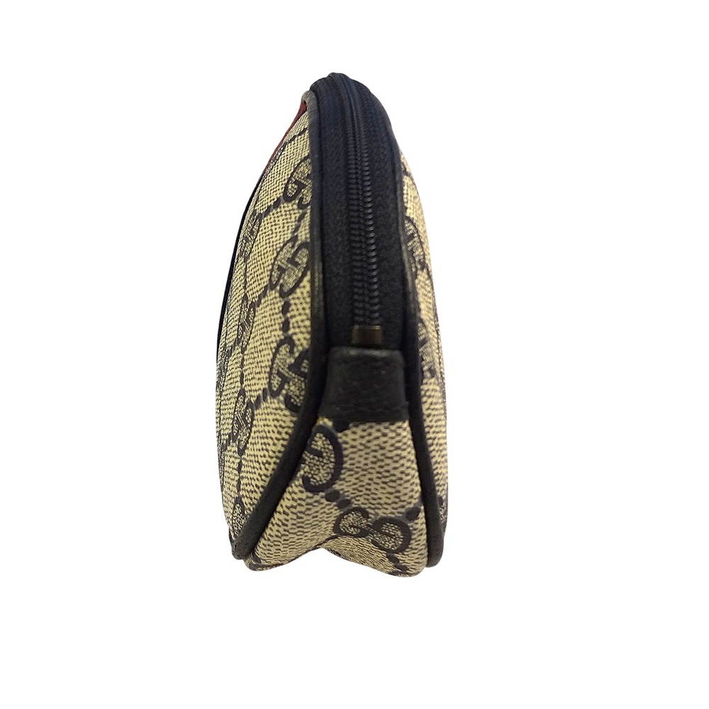 Gucci Vintage GG Supreme Sherry Web Stripe Cosmetic Case Pouch Made in Italy COA - Picture 4 of 10